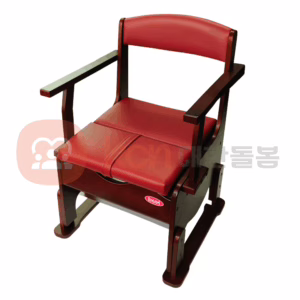 붉은색 의자, 나무 재질