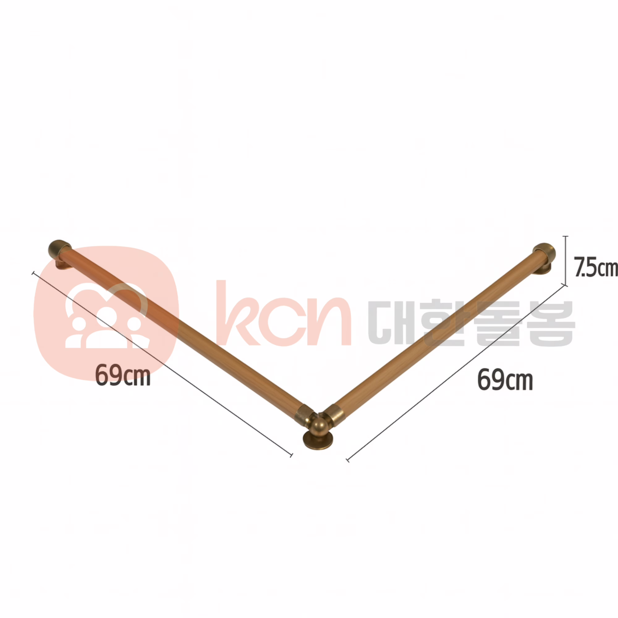 ASH-111P 손잡이 – 각도 조절형 벽부착형 실내용 안전 손잡이
