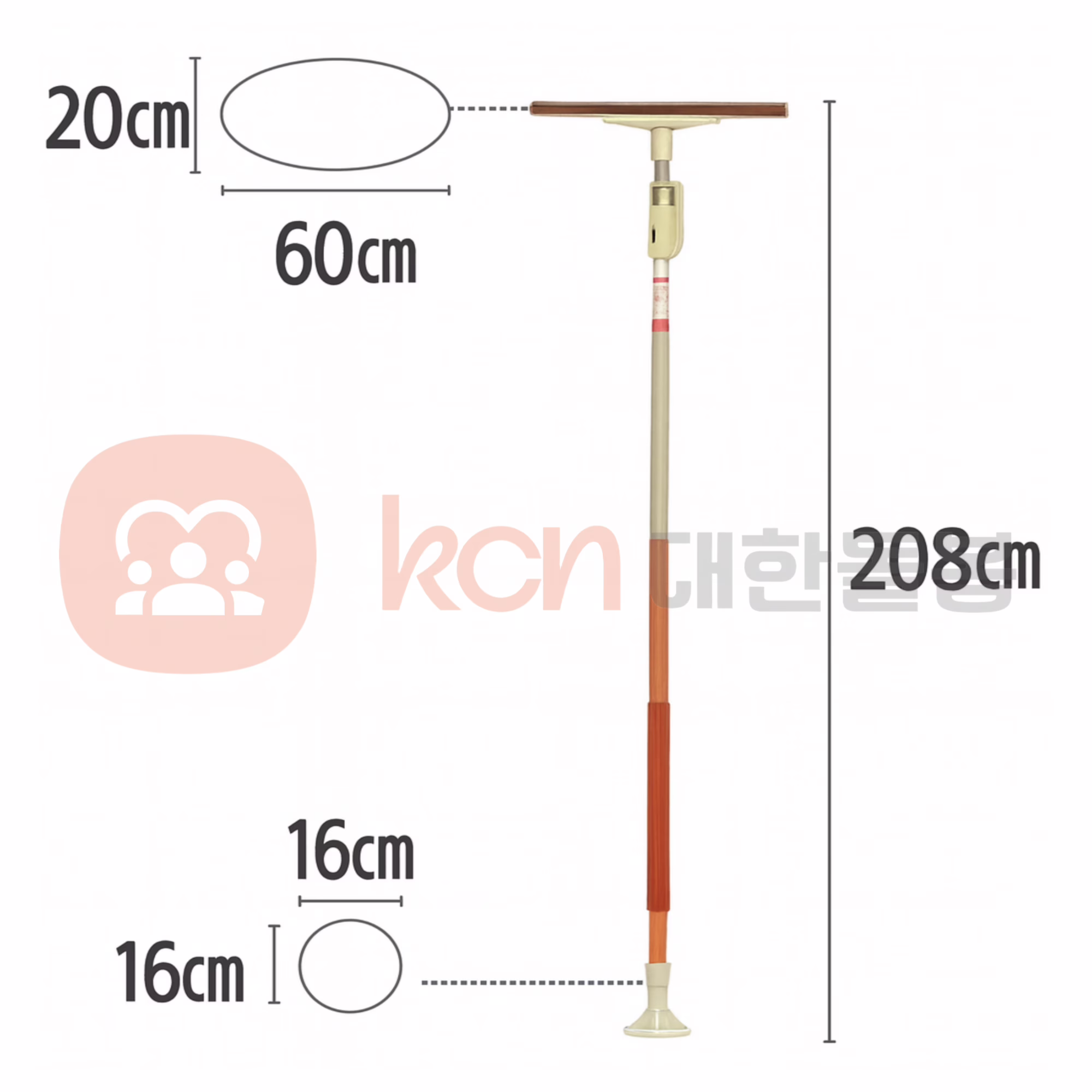 ASH-201 기둥형 손잡이 – 실내용 안전 지지봉