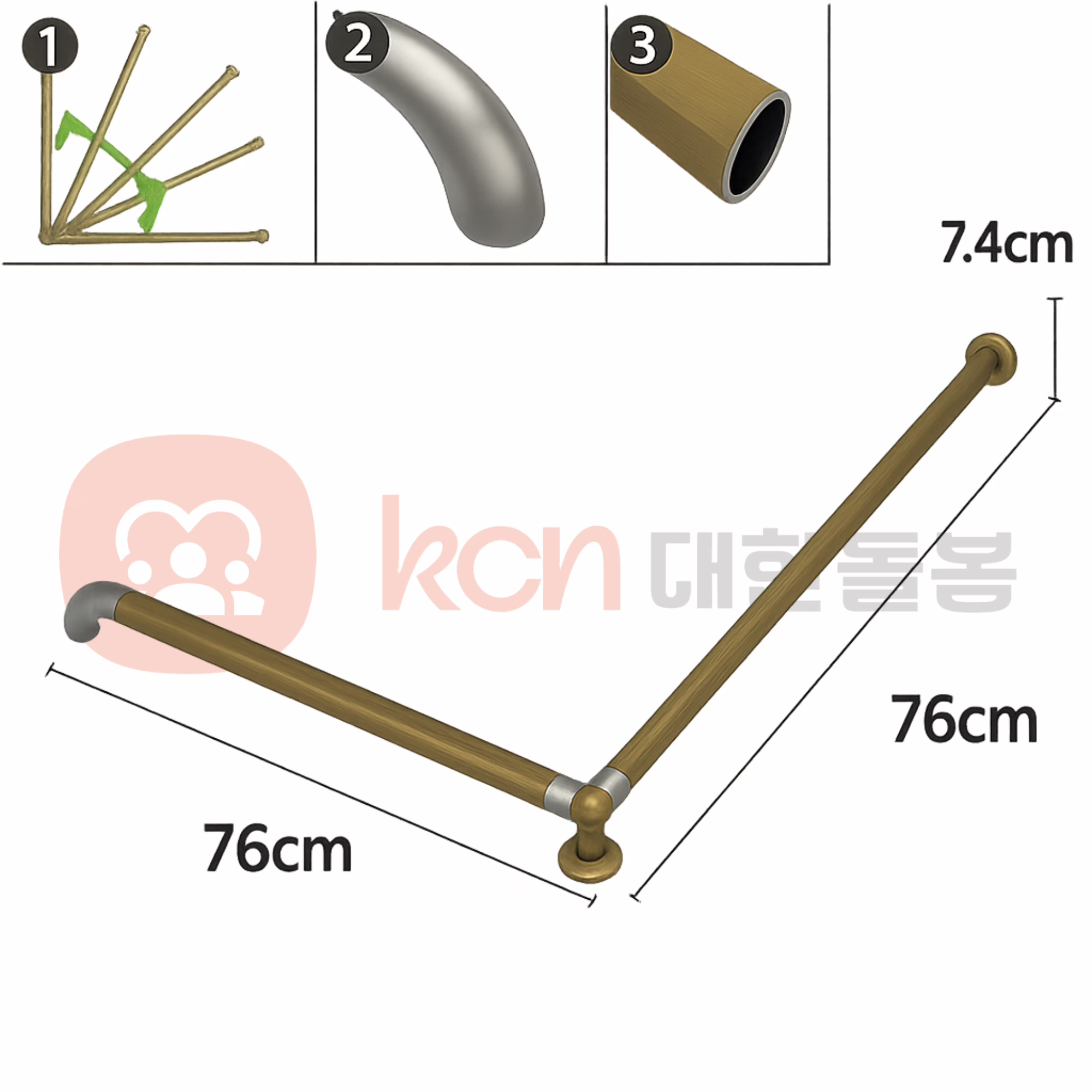 ASH-304 안전손잡이 – PVC 코팅 알루미늄 수잉형 실내용 안전 손잡이 1 ASH-304 안전손잡이 – PVC 코팅 알루미늄 수잉형 실내용 안전 손잡이