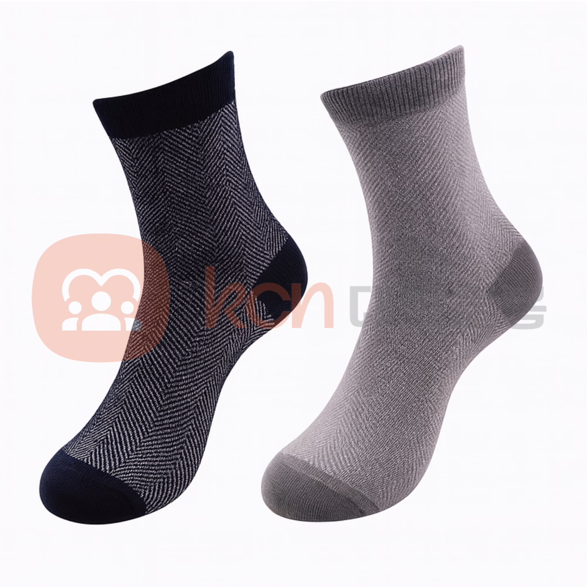 다양한 색상의 양말 두 켤레