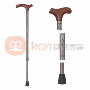 복지용 지팡이 해올 LAS – 원목 손잡이와 견고한 알루미늄 프레임의 안정적 보행 보조기기