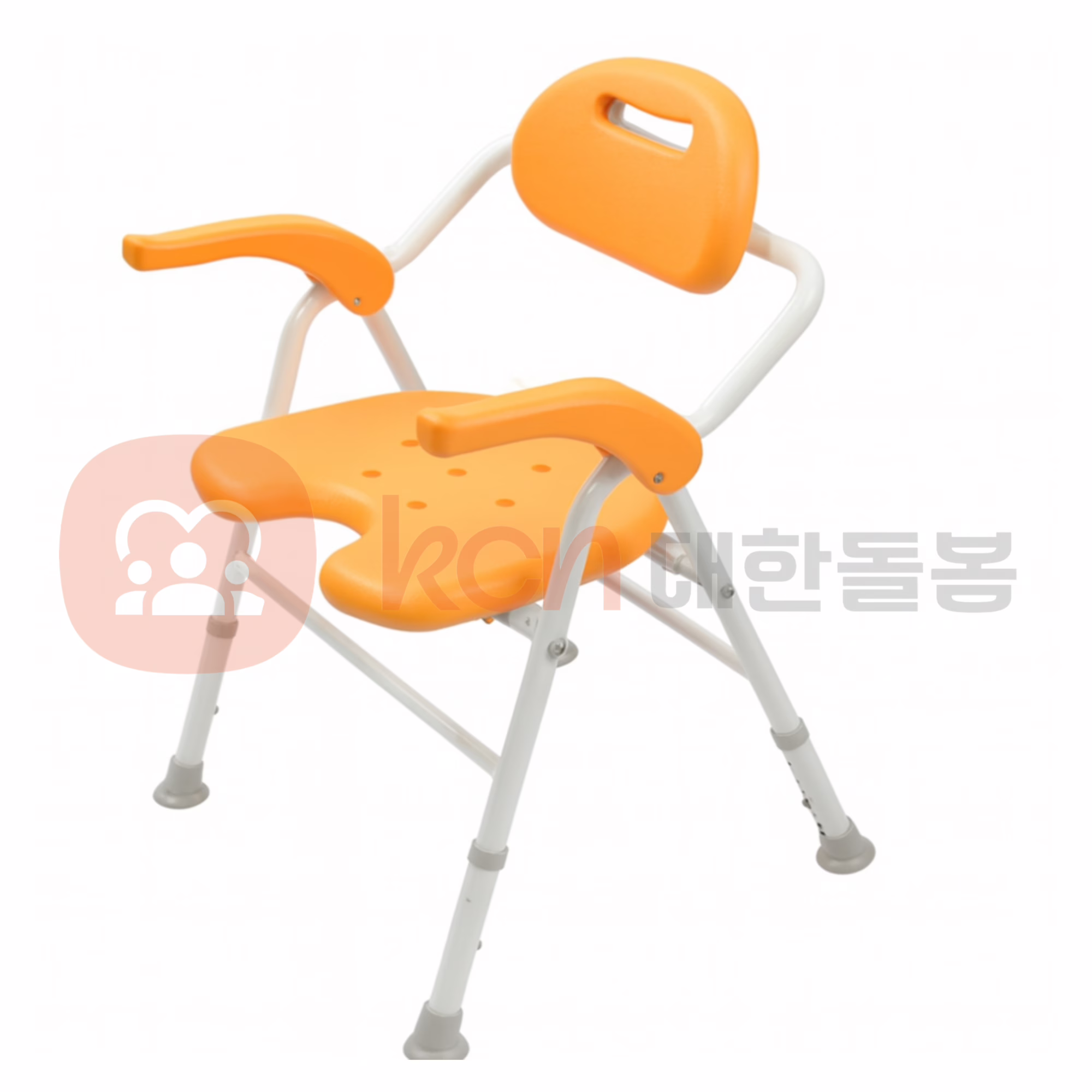 주황색의 편안한 의자