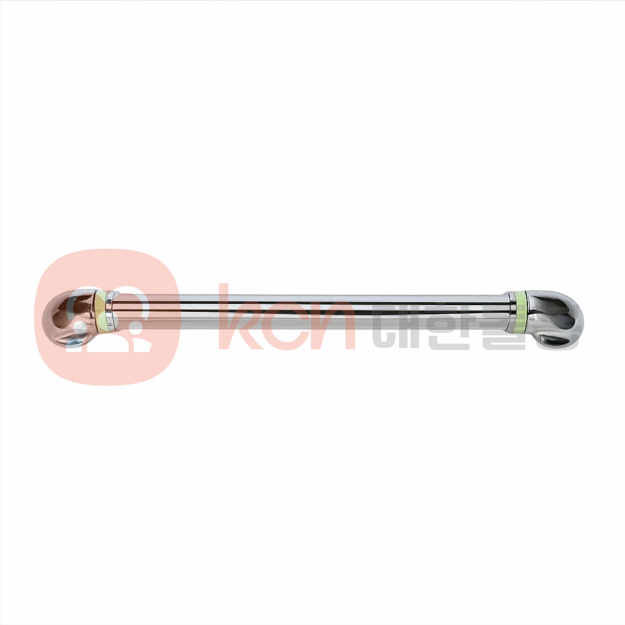 고정형 안전손잡이 YGA003 – 욕실 안전을 위한 미끄럼방지 부착형 복지용 손잡이 1 금속 봉, 양쪽 끝이 연결됨