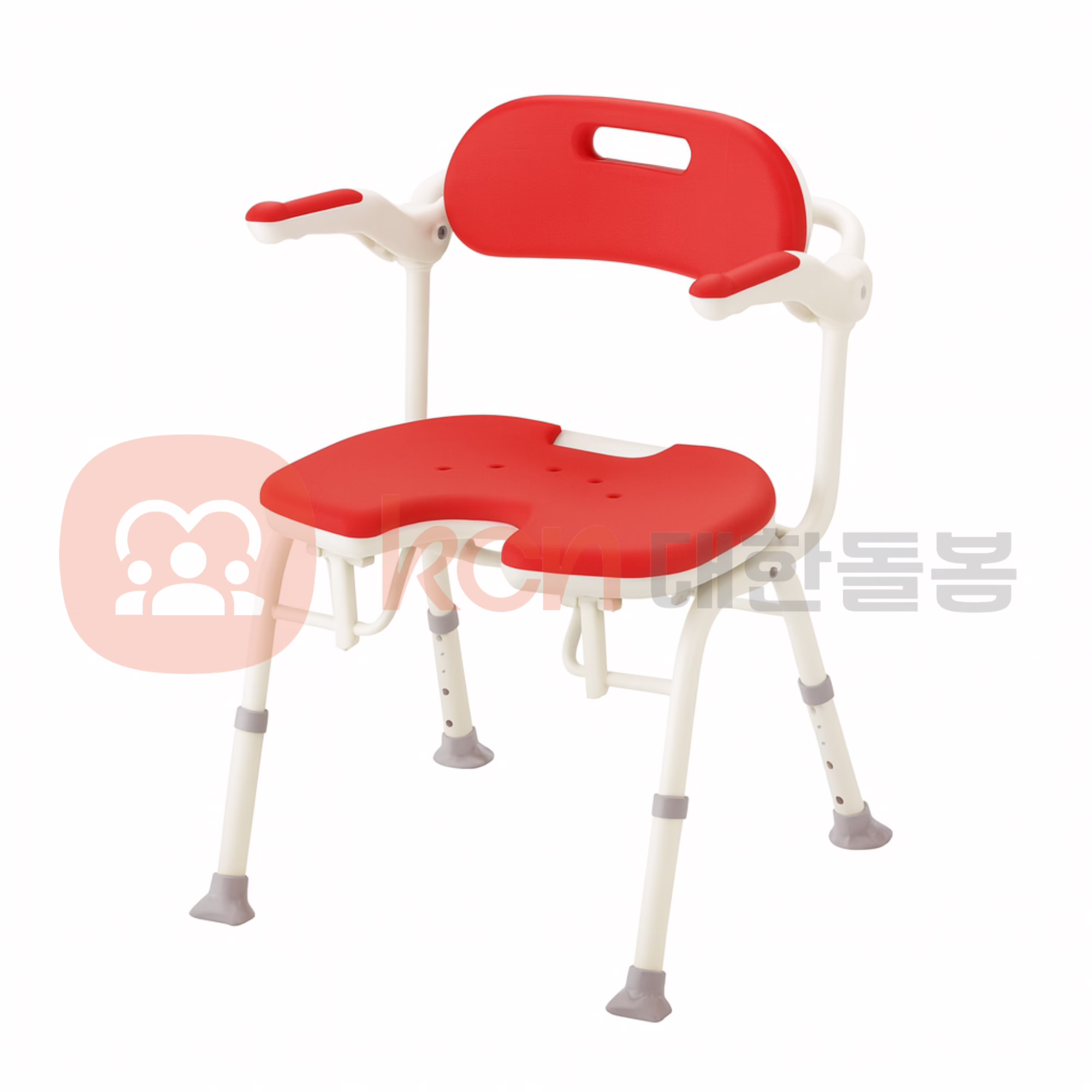 편안한 빨간색 욕실 의자